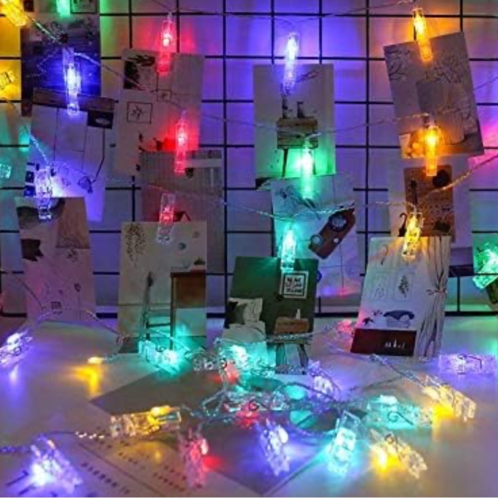 Colorful LED Photo Clip String Lights - Picture 6 of 9